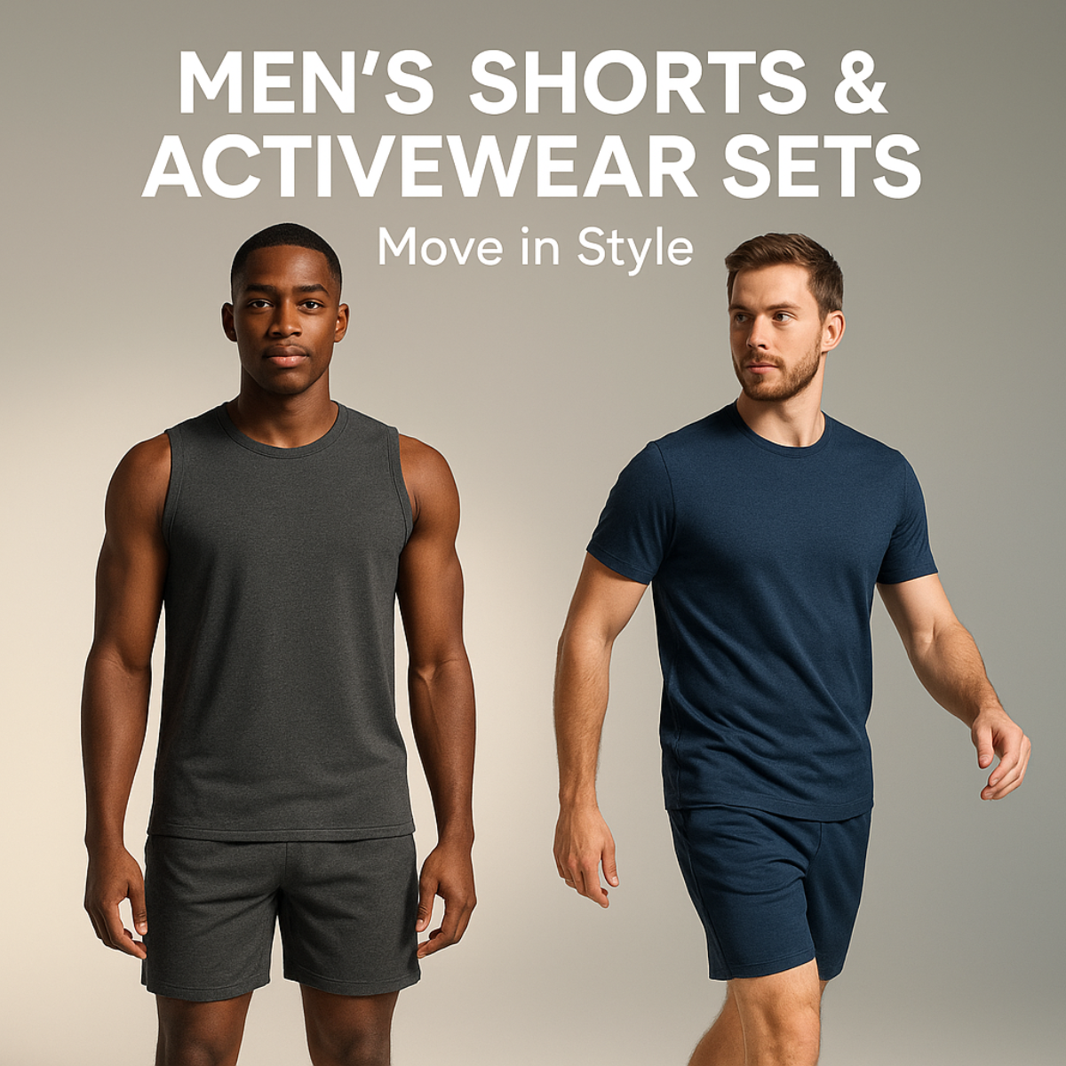Men’s Shorts & Activewear Sets – Athletic shorts and matching workout sets designed for comfort, breathability, and versatile training or casual style.