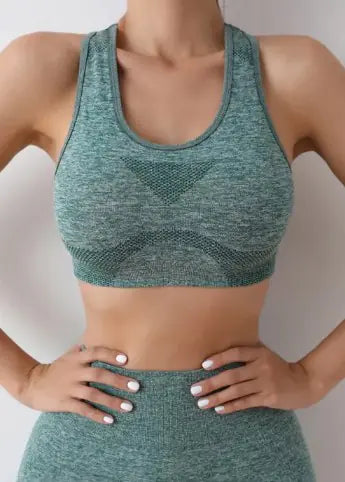 High Impact Seamless Sports Bra – Quick-Dry Yoga Top Vest for Women