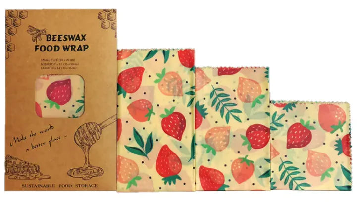 Reusable Beeswax Food Wrap – Eco-Friendly, Washable Alternative to Plastic Wraps