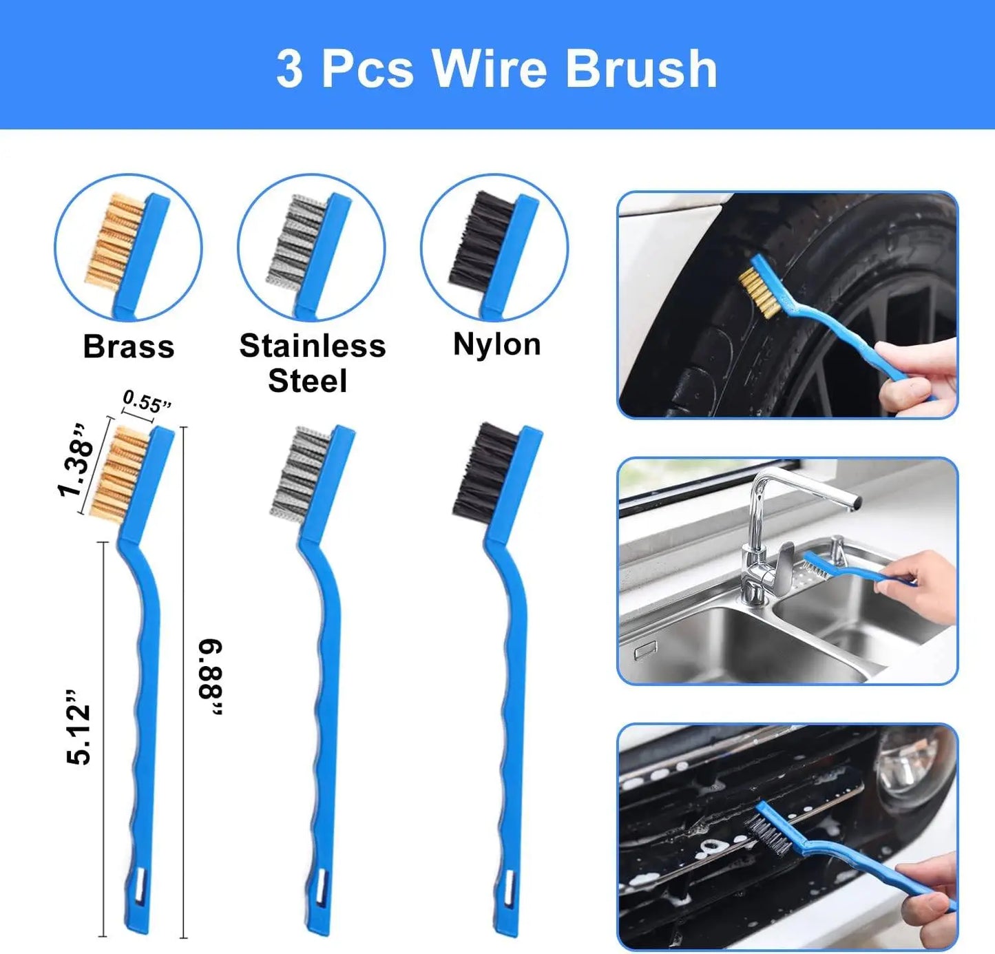 26-Piece Car Detailing Brush Set with Drill Attachments