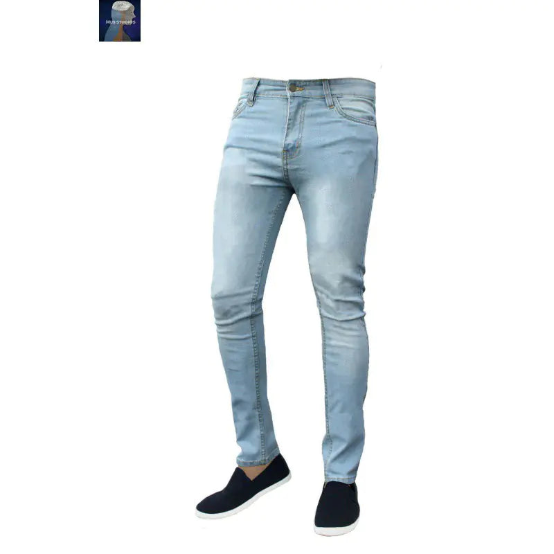 Stretch Skinny Slim-Fit Jeans – Classic Mid-Waist Denim