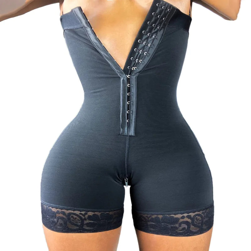 Plus Size Shapewear Bodysuit with Zipper – Tummy Control & Butt-Lift (S–6XL)