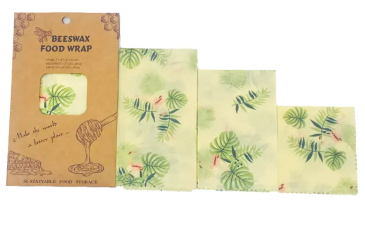 Reusable Beeswax Food Wrap – Eco-Friendly, Washable Alternative to Plastic Wraps