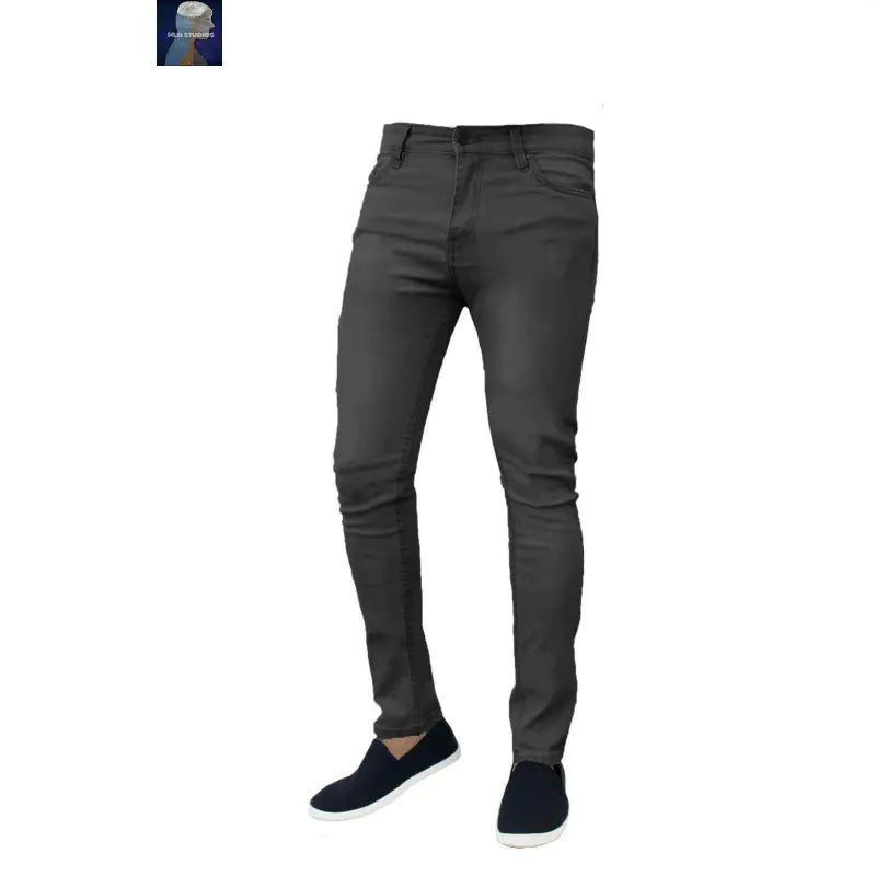 Stretch Skinny Slim-Fit Jeans – Classic Mid-Waist Denim