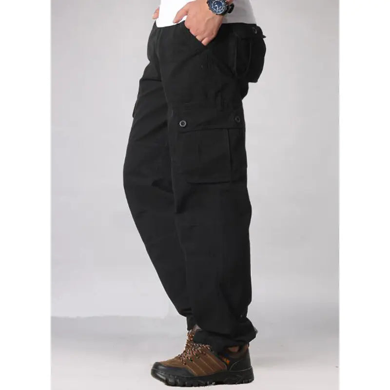 Fashion Men Cargo Pants – Tactical Loose Fit Cotton Trousers