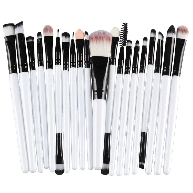 20-Piece Professional Makeup Brush Set – Face & Eye Cosmetic Tools with Soft Nylon Bristles