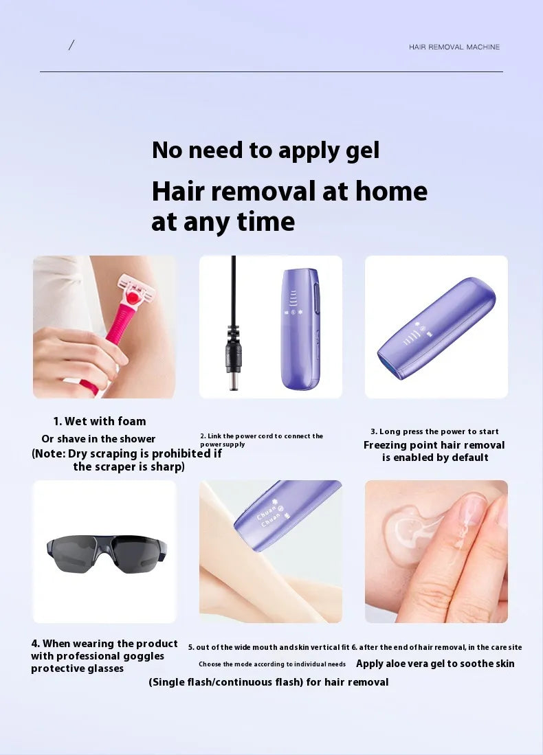 Painless IPL Hair Removal Device – Ice Cooling Technology™ | Safe & Effective At-Home Laser