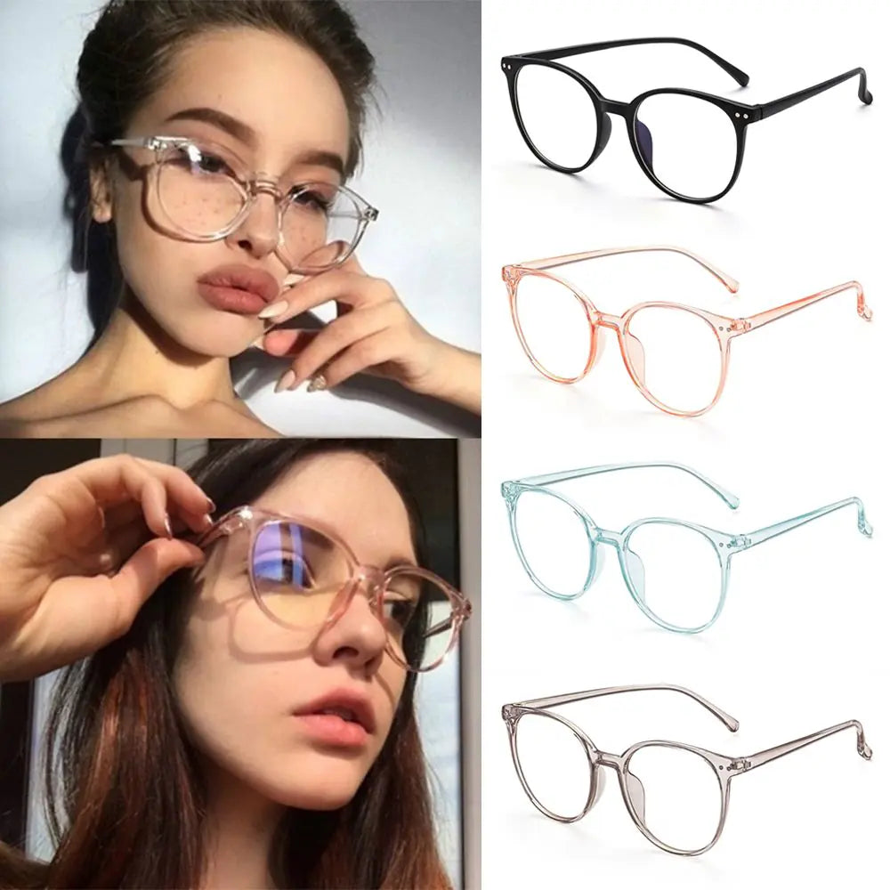 Fashion Vintage Oversized Anti Blue Light Glasses – UV400 Protection