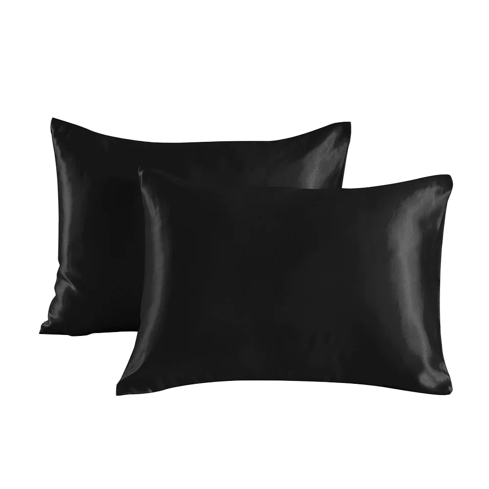 Silky Soft Pillowcases – Set of 2, Hair & Skin Friendly