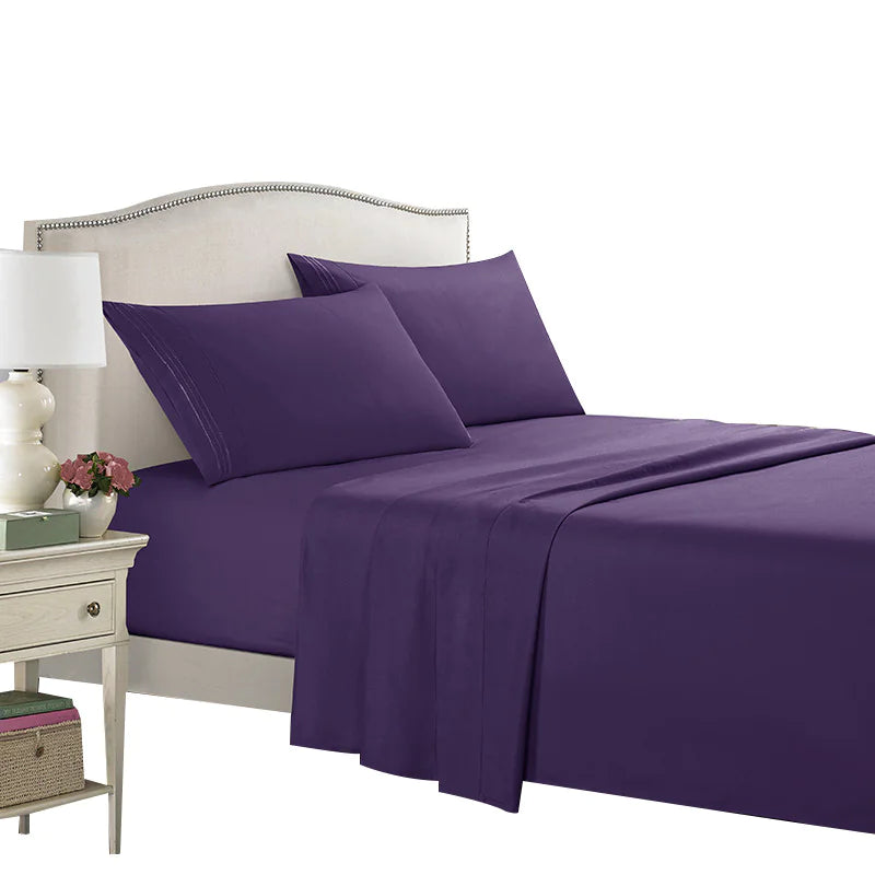 Polyester Modern Bed Sheet Set – 3/4-Piece Bedding Collection