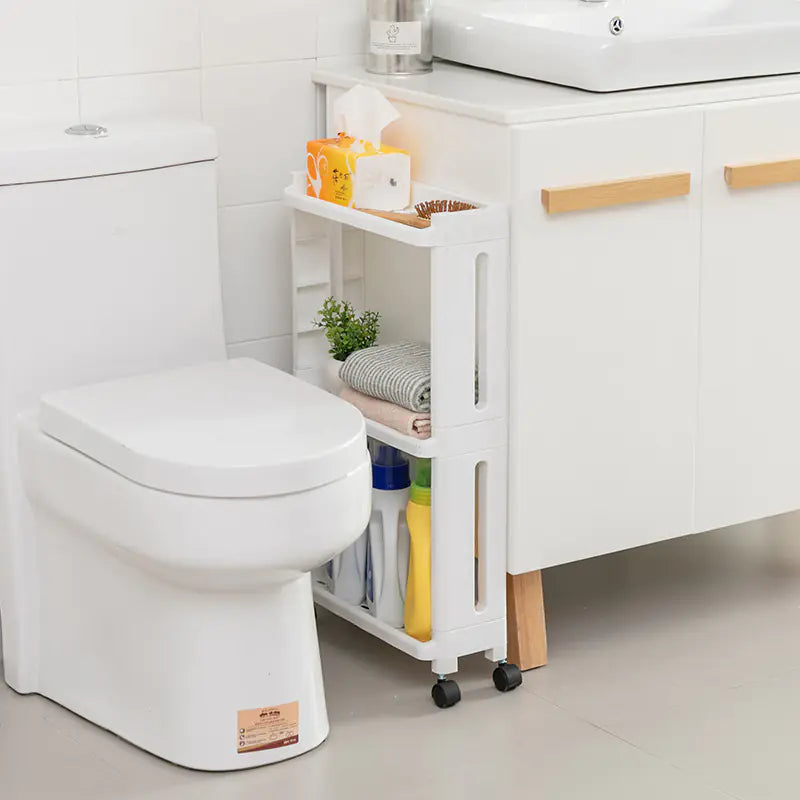 Ultra-Slim Storage Rack – Space-Saving Organizer for Kitchen & Bathroom
