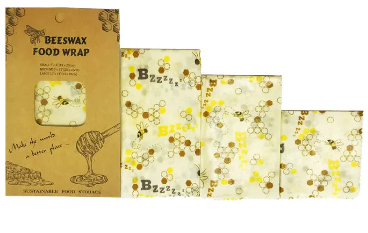 Reusable Beeswax Food Wrap – Eco-Friendly, Washable Alternative to Plastic Wraps