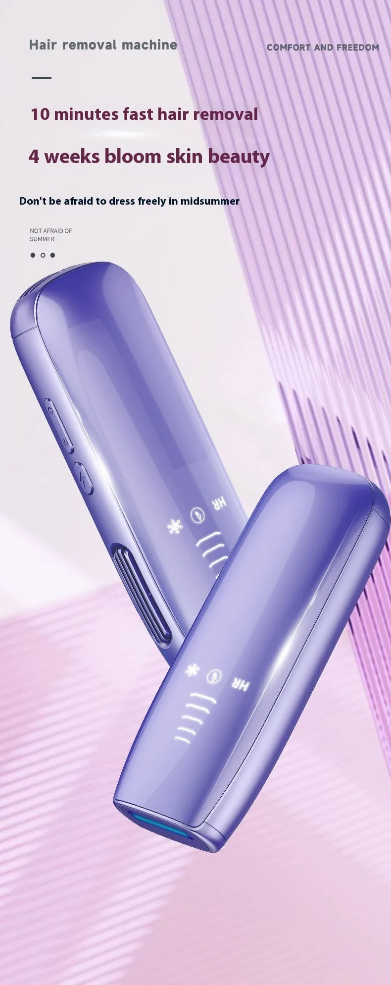 Painless IPL Hair Removal Device – Ice Cooling Technology™ | Safe & Effective At-Home Laser