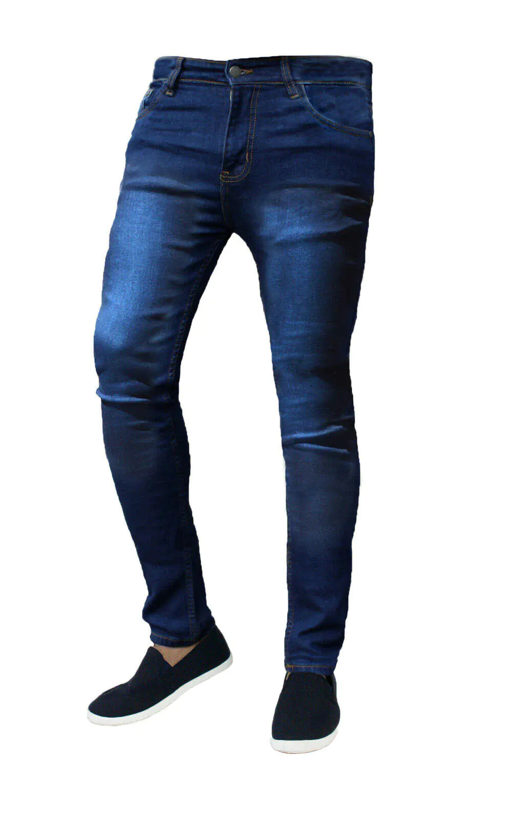 Stretch Skinny Slim-Fit Jeans – Classic Mid-Waist Denim