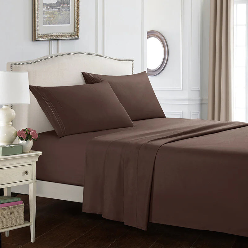 Polyester Modern Bed Sheet Set – 3/4-Piece Bedding Collection