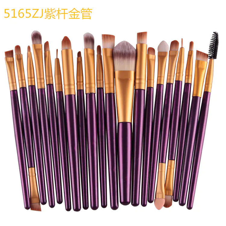 20-Piece Professional Makeup Brush Set – Face & Eye Cosmetic Tools with Soft Nylon Bristles