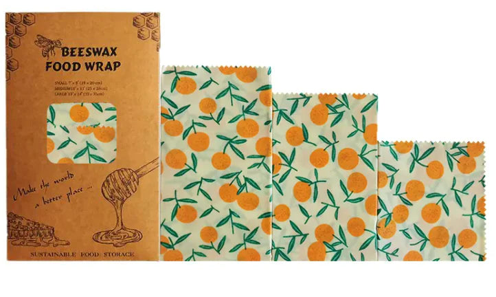 Reusable Beeswax Food Wrap – Eco-Friendly, Washable Alternative to Plastic Wraps