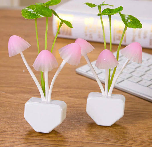 Colorful LED Mushroom Night Light – Soothing Silicone Lamp with Chinese Style