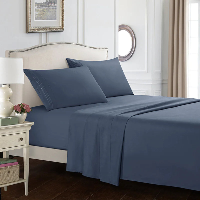 Polyester Modern Bed Sheet Set – 3/4-Piece Bedding Collection
