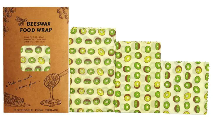 Reusable Beeswax Food Wrap – Eco-Friendly, Washable Alternative to Plastic Wraps