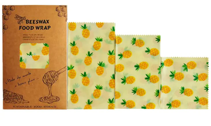 Reusable Beeswax Food Wrap – Eco-Friendly, Washable Alternative to Plastic Wraps