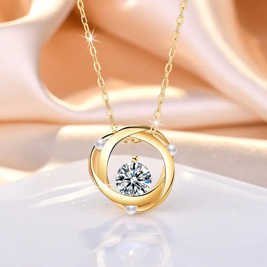 New Korean Style Single Diamond Pearl Necklace – Minimalist Women’s Jewelry