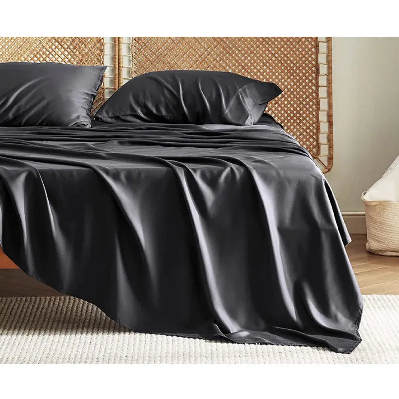 Bamboo Fiber Fitted Bed Sheet Four-Piece Set – Soft & Breathable