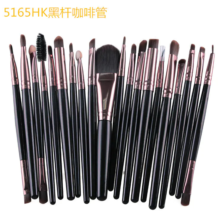 20-Piece Professional Makeup Brush Set – Face & Eye Cosmetic Tools with Soft Nylon Bristles