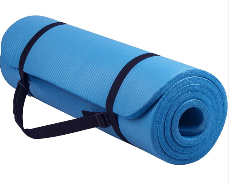 NBR Striped Yoga Mat – 10mm Thick Non-Slip Fitness & Exercise Mat