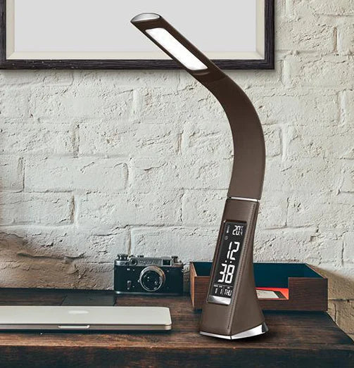LED Table Lamp with LCD Display – Touch Control, Alarm, and Temperature Display