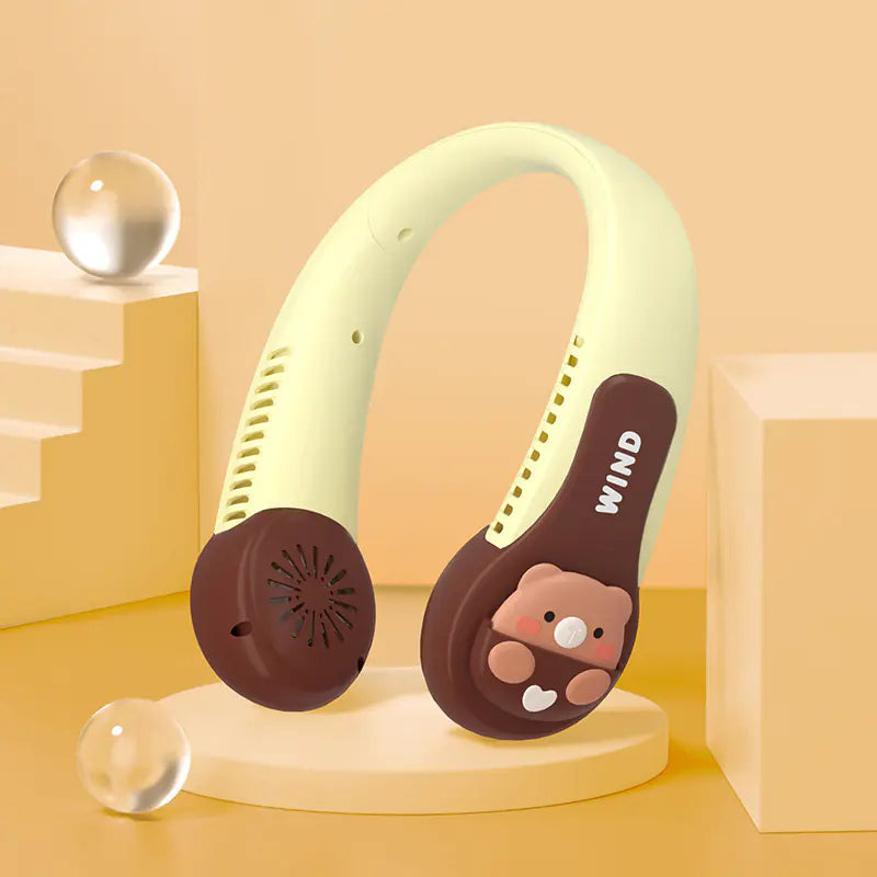 Portable Bladeless Neck Fan – Hands-Free Cooling for Travel & Sports