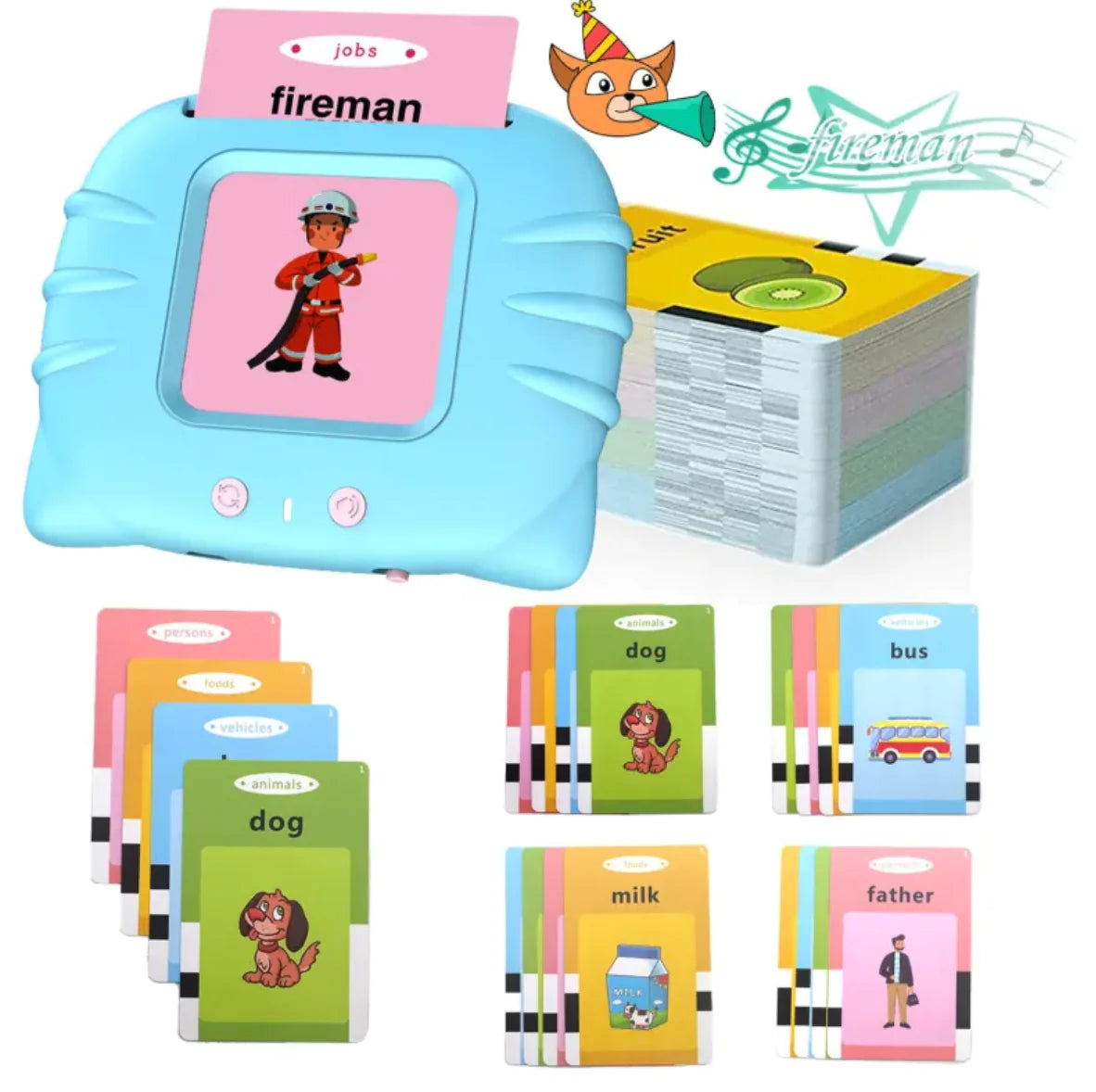 Kids' Smart Card Learning Machine – Interactive Audio Educational Toy with 224 English Books | Free Shipping