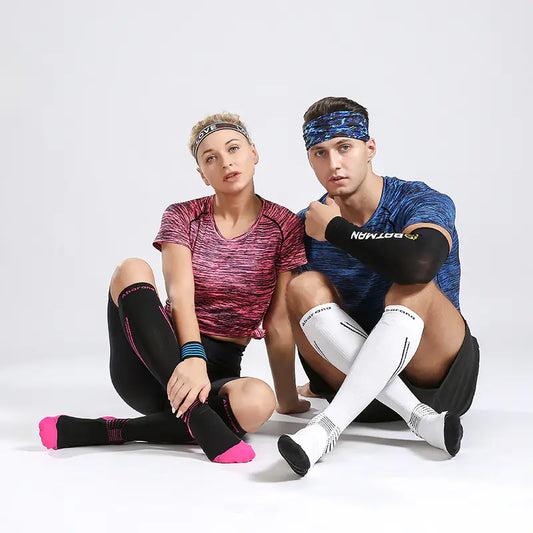 Marathon Running Sports Terry Long Socks – Breathable, Cushioned & Unisex Performance Fit