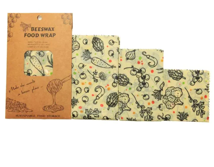 Reusable Beeswax Food Wrap – Eco-Friendly, Washable Alternative to Plastic Wraps