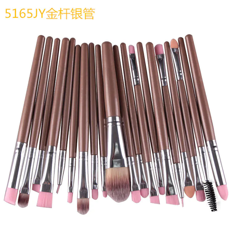20-Piece Professional Makeup Brush Set – Face & Eye Cosmetic Tools with Soft Nylon Bristles