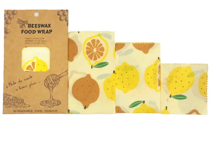 Reusable Beeswax Food Wrap – Eco-Friendly, Washable Alternative to Plastic Wraps