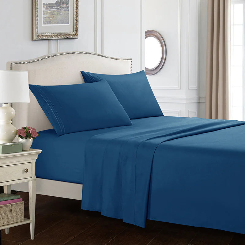 Polyester Modern Bed Sheet Set – 3/4-Piece Bedding Collection