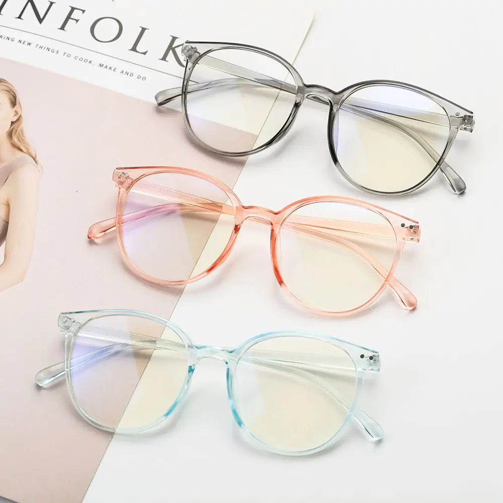 Fashion Vintage Oversized Anti Blue Light Glasses – UV400 Protection