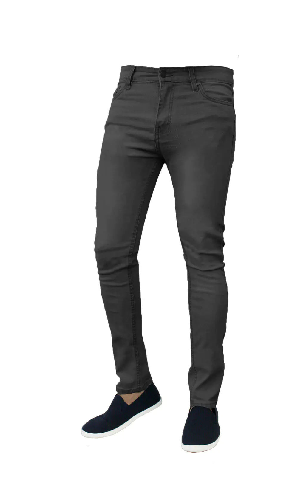Stretch Skinny Slim-Fit Jeans – Classic Mid-Waist Denim