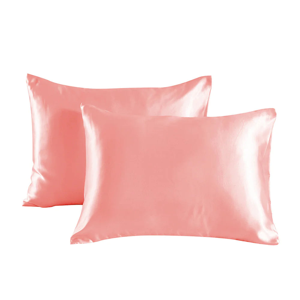 Silky Soft Pillowcases – Set of 2, Hair & Skin Friendly