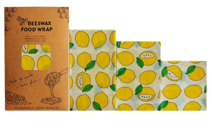 Reusable Beeswax Food Wrap – Eco-Friendly, Washable Alternative to Plastic Wraps