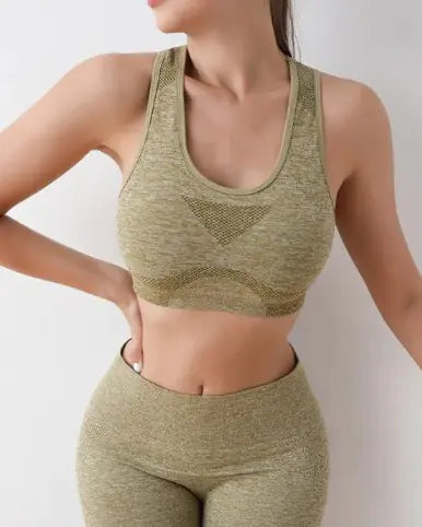 High Impact Seamless Sports Bra – Quick-Dry Yoga Top Vest for Women