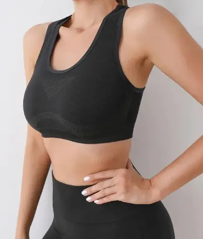 High Impact Seamless Sports Bra – Quick-Dry Yoga Top Vest for Women