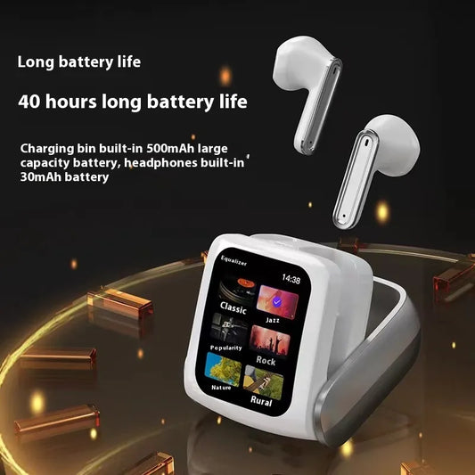 Smart Touchscreen Bluetooth Headset – Noise Reduction, NFC, Waterproof, Digital Display