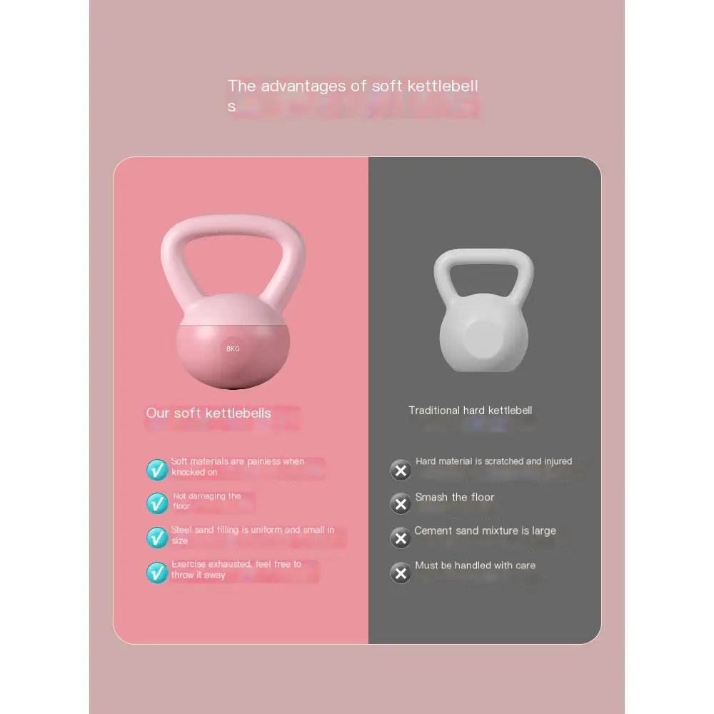 Soft Kettlebell for Home Workouts – PVC Weight Set for Glute & Full-Body Training (2kg–12kg)