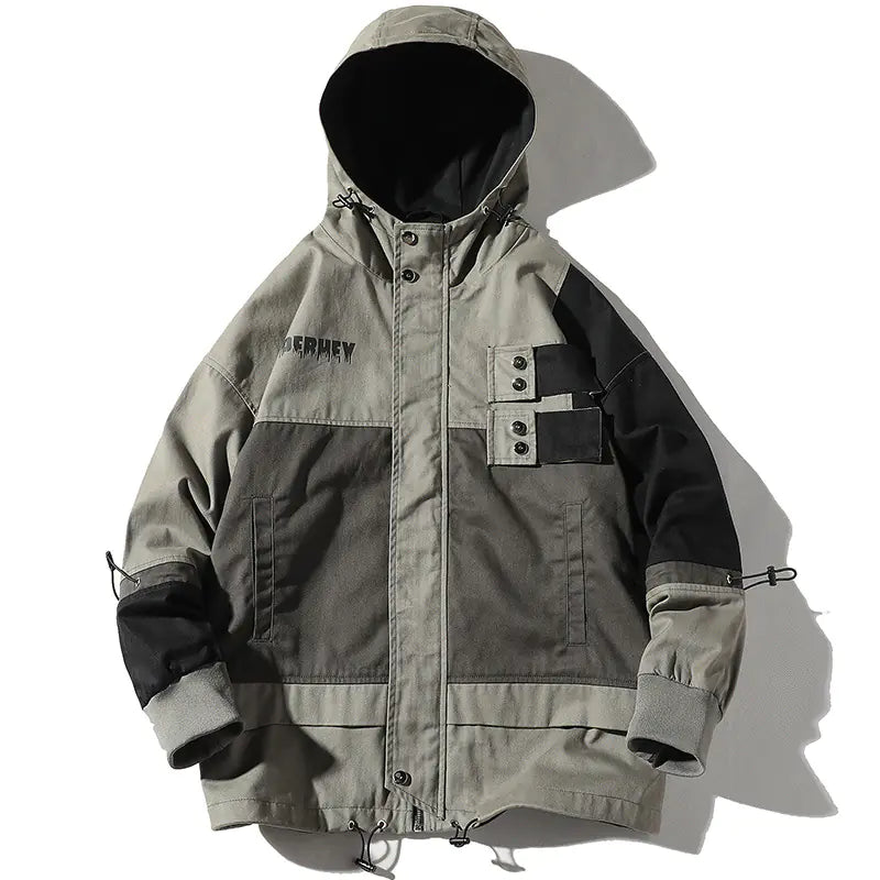 Urban Men’s Oversized Hooded Jacket – Casual Autumn Streetwear