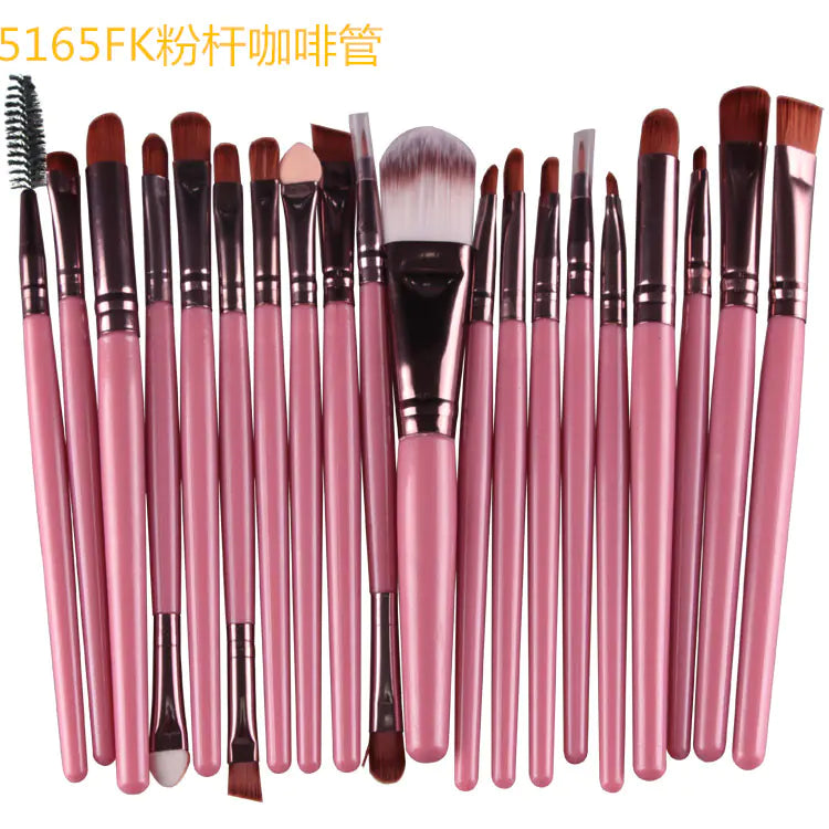 20-Piece Professional Makeup Brush Set – Face & Eye Cosmetic Tools with Soft Nylon Bristles