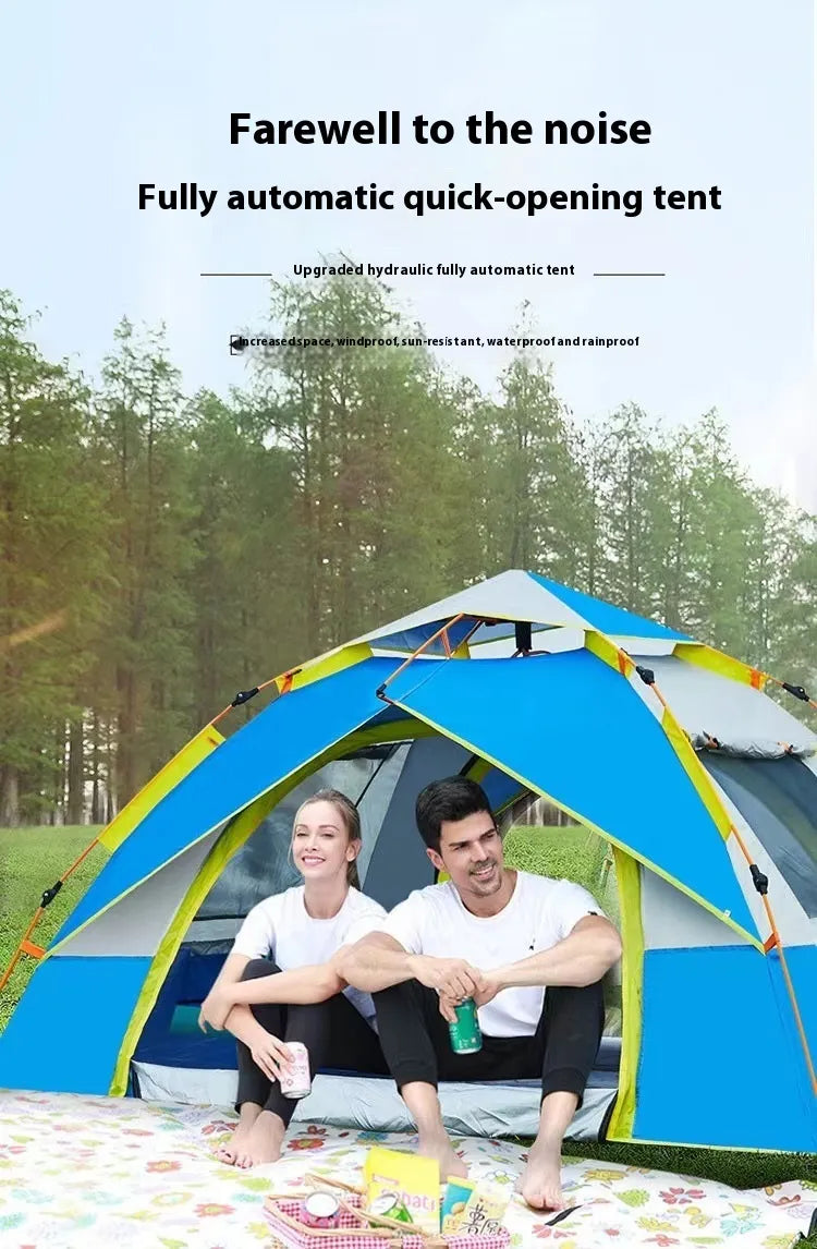 Tente de camping double automatique pour 3 à 4 personnes – Imperméable, anti-UV et facile à installer | Livraison gratuite dans le monde entier