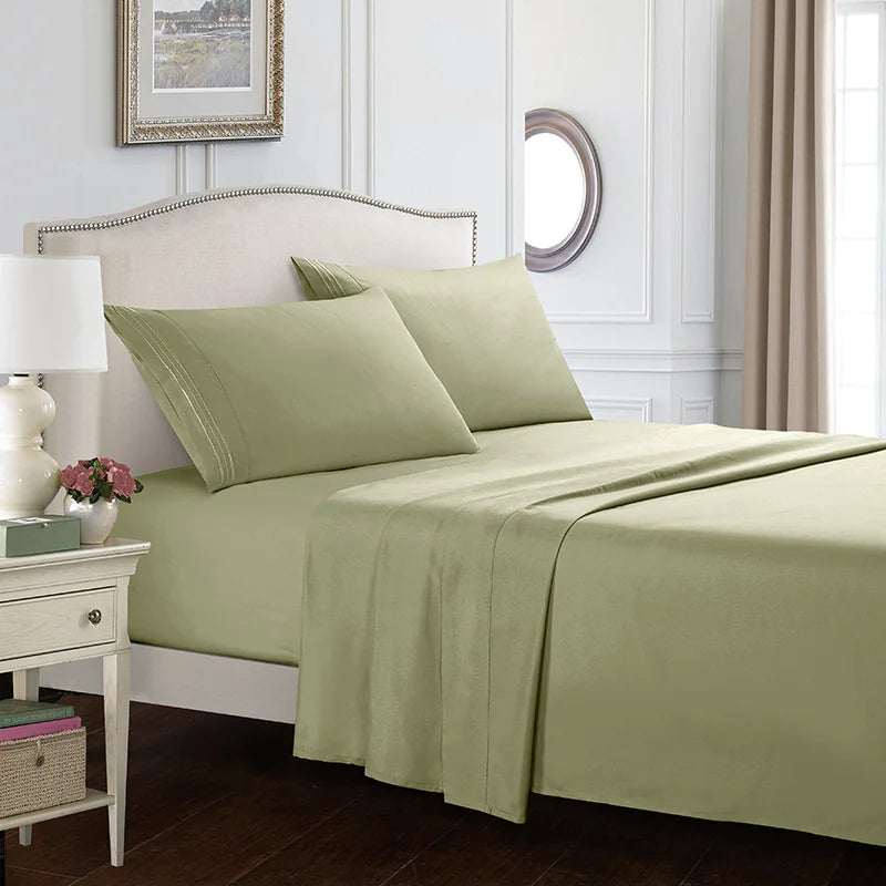 Polyester Modern Bed Sheet Set – 3/4-Piece Bedding Collection
