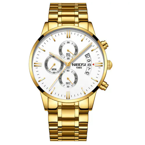 Men’s Luxurious Gold Wrist Watch – Elegant Quartz Timepiece